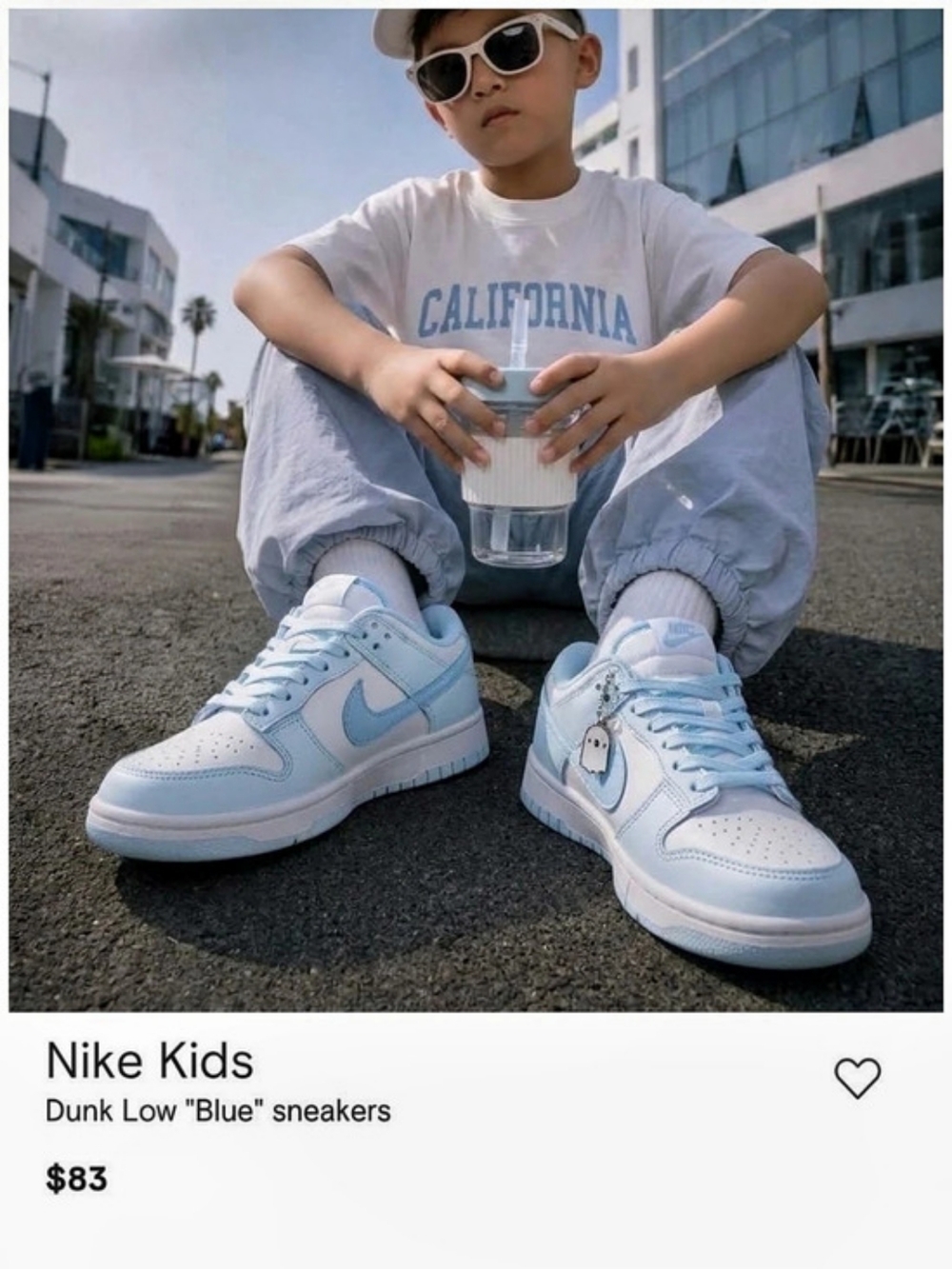Nike Dunk Low Kids Sneakers White & Blue